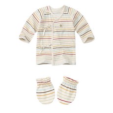 withorganic 印花長袖肚衣+手套