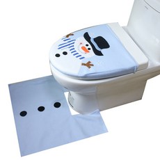 Super Six聖誕節廁所馬桶蓋 2件組, 雪人, 1套