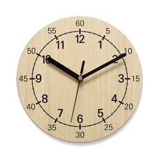 아미공 디자인 벽시계 에듀, 네추럴우드