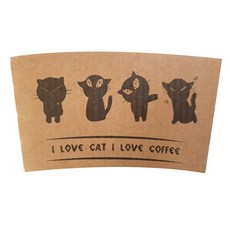 一杯 黑貓 1013 紙杯套, 1個, 200個