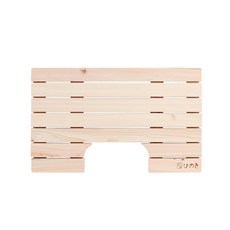 扁柏木原木U型腳踏板, 單一顏色, 1個