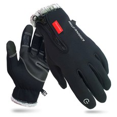 Grooveator 冬季超細纖維氯丁橡膠觸控手套, 黑色