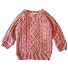 韓國 Mom's care 兒童日常麻花鈕扣上衣