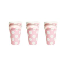 도트무늬 핑크 종이컵, 6개입, 3개