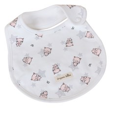 Organic Boom 嬰兒小豬印花圍兜