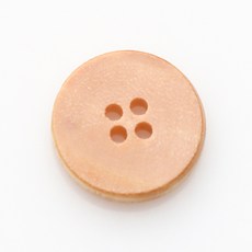 HR大鈕扣 素面木製鈕扣 21mm, 米色, 12入