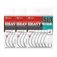 CATS CLAW 513重型鋼絲鉤釣魚鉤NSB, 3片