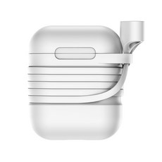 BASEUS AirPods Duo 矽膠保護殼 + 掛繩, 單一商品, 灰色