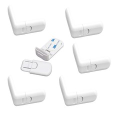 Cocoom Puukokom 直角抽屜鎖, 白色, 6入