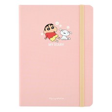 플라잉웨일즈 짱구는못말려 마이 다이어리 M, 핑크, 1개