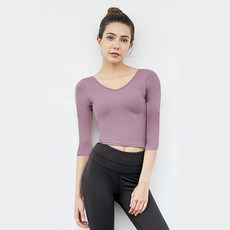 파인드케이 여성용 요가의류 뒤트임 옆트임 긴팔 SW2612