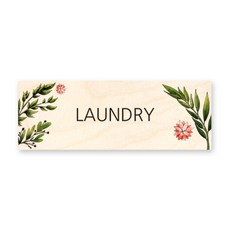 모두의팩토리 그린 도어사인 자작나무 디자인 문패, 14LAUNDRY