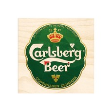 모두의팩토리 세계맥주 디자인 자작우드 월데코 20 칼스버그, 혼합 색상