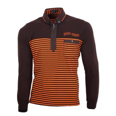 JEAN PIERRE 男款條紋半拉鏈長袖T恤 CTAJ2009