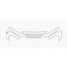 HEXIS 現代 Kona LIMITED 2018 PU材質 BUMPER 60.96cm 保險桿 PPF保護膜, 1個, 單一顏色