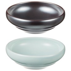 생활중심 조용철 원형종지 2p, 청화유, 철유, 1세트