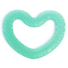 suavinex 愛心造型固齒器, 無奶嘴, 愛心款(綠色)