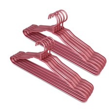 모나코올리브 경량 논슬립 메탈 옷걸이, 로즈핑크, 10개입