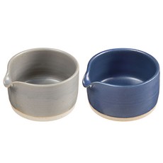 정담은 도자기 무광 수구종지 2p, 그레이, 블루, 1세트