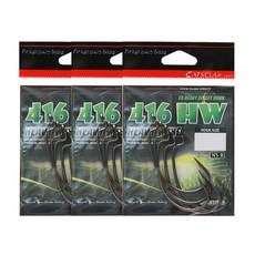 CATS CLAW 416粗線偏鉤黑色, 3片