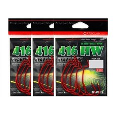 CATS CLAW 416粗線偏鉤紅色, 3片