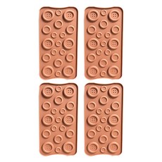 Bycell矽膠模具 鈕扣 4入, 單色