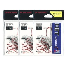 CATS CLAW HIT Down Shot 魚鉤 紅色 9入, 3個