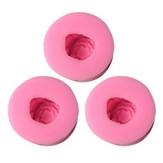 Bycell矽膠模具 牡丹花 3入, 單色