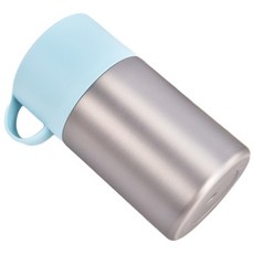 Puko初萌粥保溫瓶 600ml+湯匙, 藍色