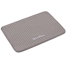 素色編織紋地墊, 灰色的