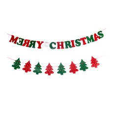 DM Corporation I Love Home聖誕節不織布掛飾 Merry Christmas+樹, 混色