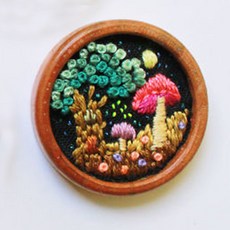 스윗리빙 DIY 크리에이티브 레인보우 십자수 자수키트, 1개, 달나무