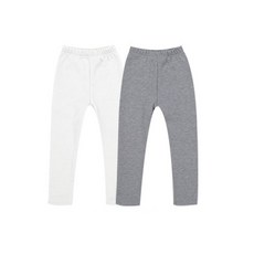 GOING KIDS 童款素色刷毛內搭長褲 2件組