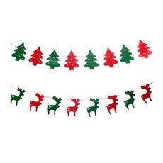 D.M Corporation I Love Home聖誕不織布掛飾樹+魯道夫, 混色