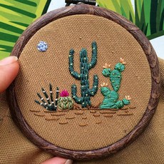 스윗리빙 DIY 크리에이티브 레인보우 십자수 자수키트, 1개, 사막