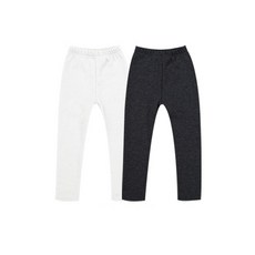 GOING KIDS 童款素色刷毛內搭長褲 2件組