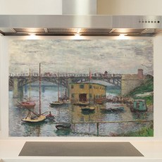 샤이니아트 주방아트보드 모네 흐린날의 아르쟁퇴유의 다리, 1개
