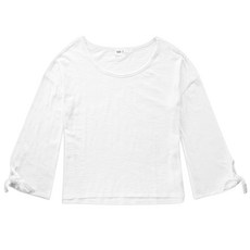 갭 여성용 롱 타이 슬리브 티셔츠 인 슬럽 코튼