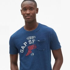 갭 남성용 로고 그래픽 셔츠 슬리브 티셔츠