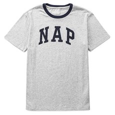 갭 남성용 쇼츠 슬리브 콘트라스트 크루넥 티셔츠