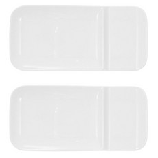 젠한국 스퀘어 디바이드 앞접시 22.5 x 10.8 x 2 cm, 2개입