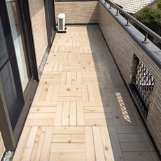 Ans House扁柏原木組裝式地板 直條型本板 10入+封邊劑 8入, 混色, 1組