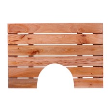 An's House 桃花心木原木腳踏板 溝槽型 63 x 43 x 3.5 cm, 單一顏色, 1個