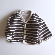 느엘 아동용 기모줄 가디건