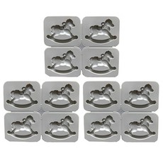 4格木馬矽膠模具 3入, 單色