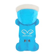 퍼피엔젤 애견 SignatureTM 날개 오버롤 남여공용 패딩 PA-OW43, 715Blue, 1개