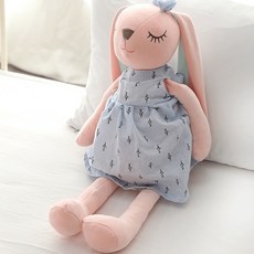 娃娃造型枕頭靠墊, 藍色