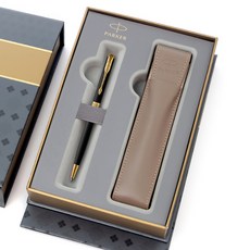 PARKER 圓珠筆 Sonnet N 筆袋套組修身, 啞光黑色 GT