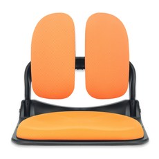 체어클럽 이편한 블랙프레임 접이식 듀얼 좌식의자, 오렌지