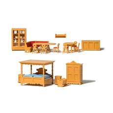 Fraser 複製品 1:87 家具套組 PRS177106FG 微型人體模型, 混色